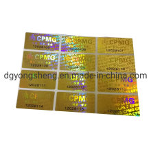 Serial Number Security Hologram Sticker/Barcode/Qr Code